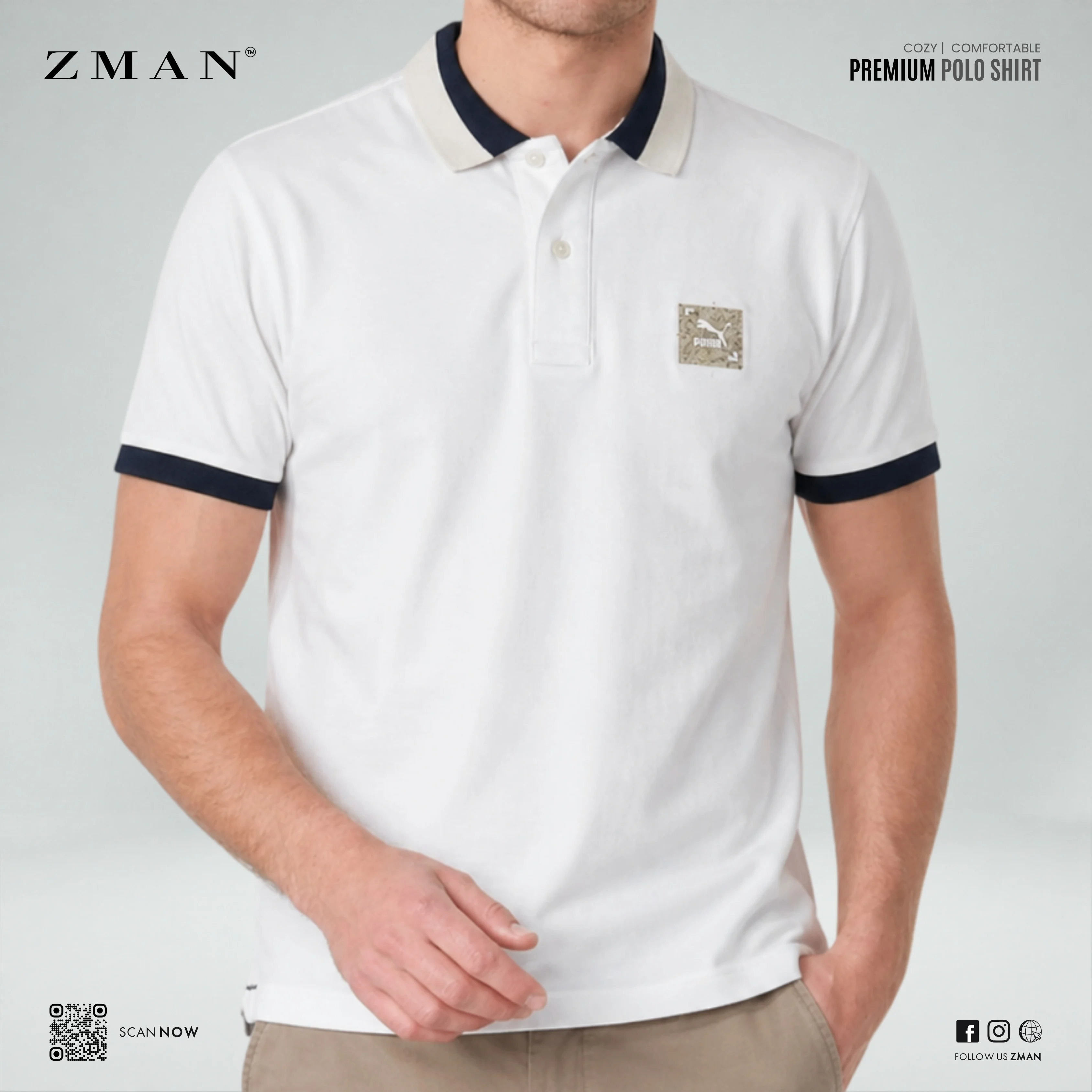 Puma Polo Shirt white